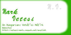 mark vetesi business card